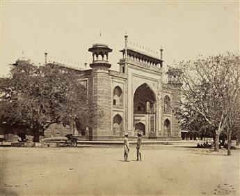 SAMUEL BOURNE (1834-1912) A group of 12 photographs depicting historical landmarks in Agra. 1860s.